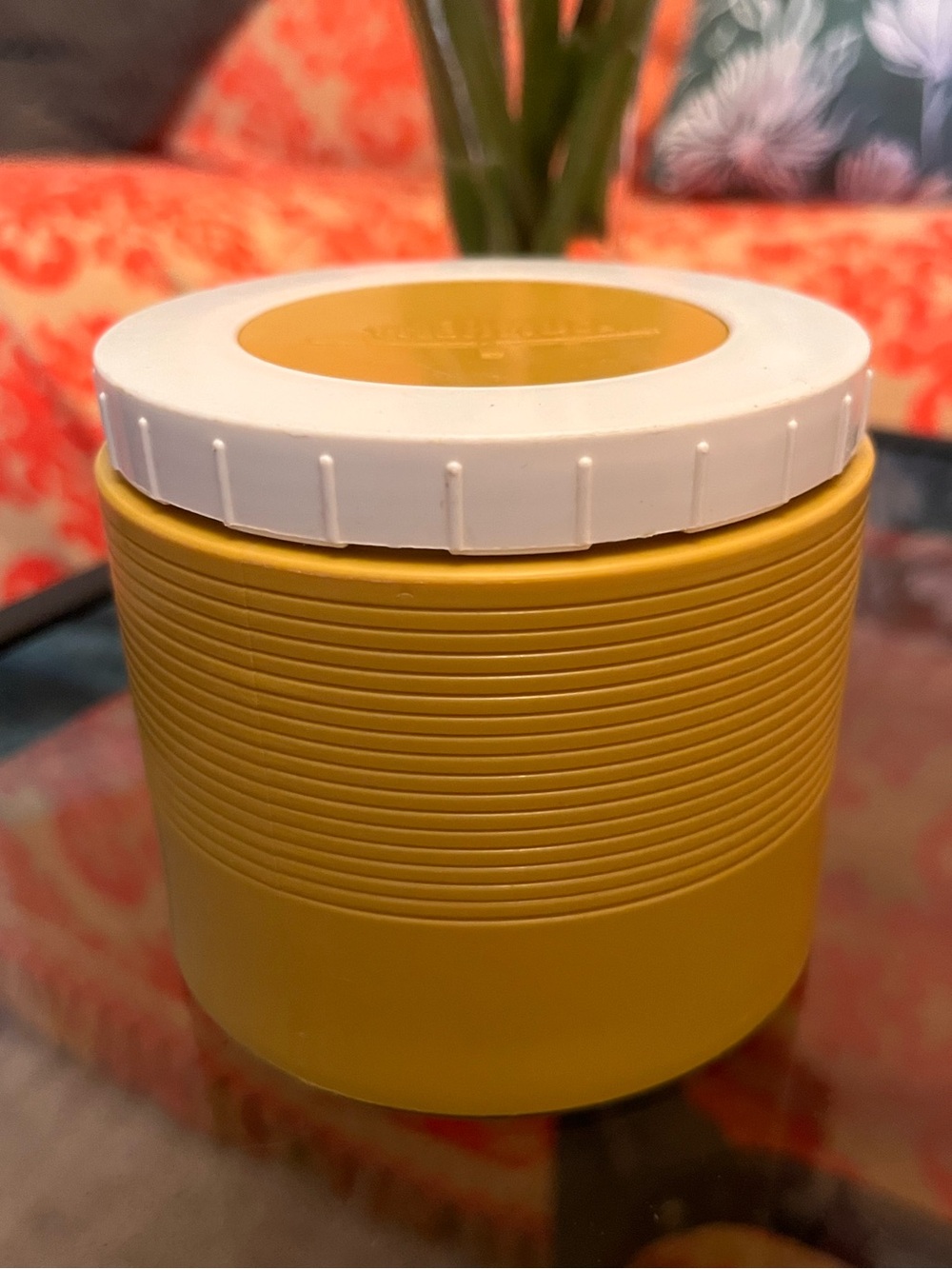 Vintage Thermos Mustard Yellow Insulated Container
